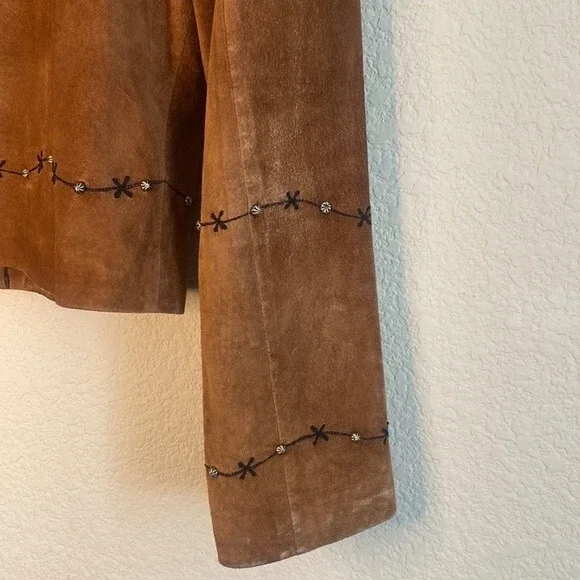 vintage scully leather jacket western country stud M barb wire ranch - Picture 9 of 14